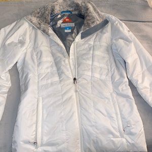 White Columbia puffer coat